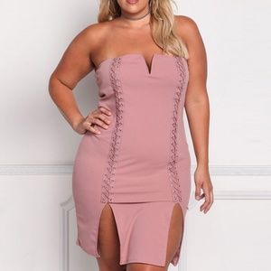 Strapless bandage dress